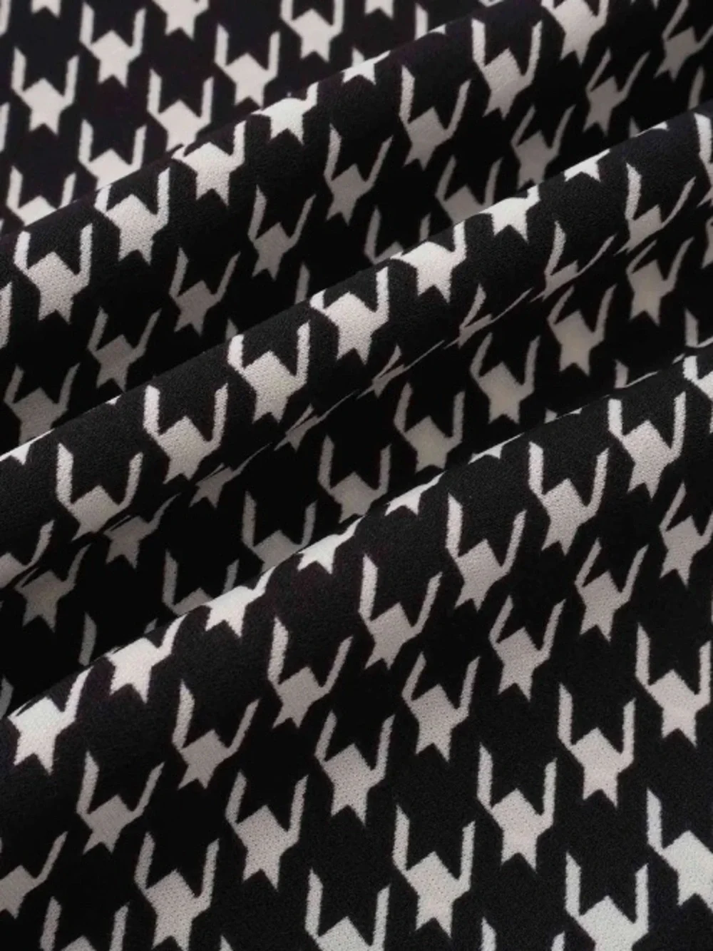 2 Pieces- Black/White A-Line Slip Maxi Dress-Houndstooth w/ Matching Cardigan: M - Picture 10 of 15